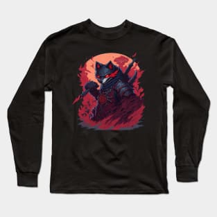 Ninja Warrior Wolf Long Sleeve T-Shirt